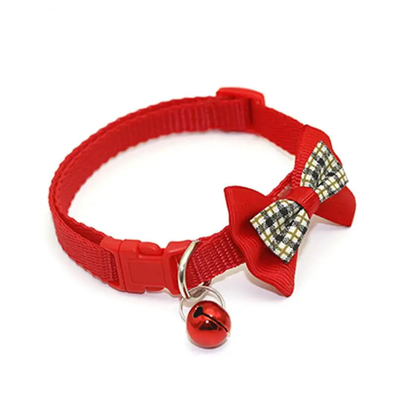 1PC Cute Dog Collar Bow Adjustable Bow Tie Beautiful Collar With Bell For Cats Rabbits And Puppies Pet Supplies Dog Accessories