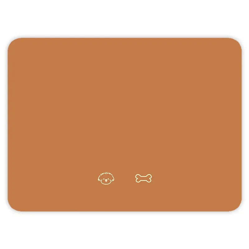 Tappetini  Pet Floor Mat Dog Feeding Food Mat Non-Skid Waterproof Oil Proof PU Leather Dog Food Bowl Mat With Non-slip Backing Dog Placemat