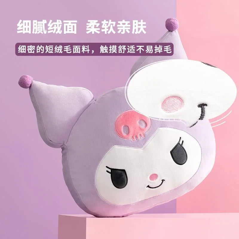 Sanrio Pillow Cushion Cartoon Kuromi Cinnamoroll Plush Stuffed Toys Sofa Seat Cushion Home Decor Office Nap Pillow Girl Gifts
