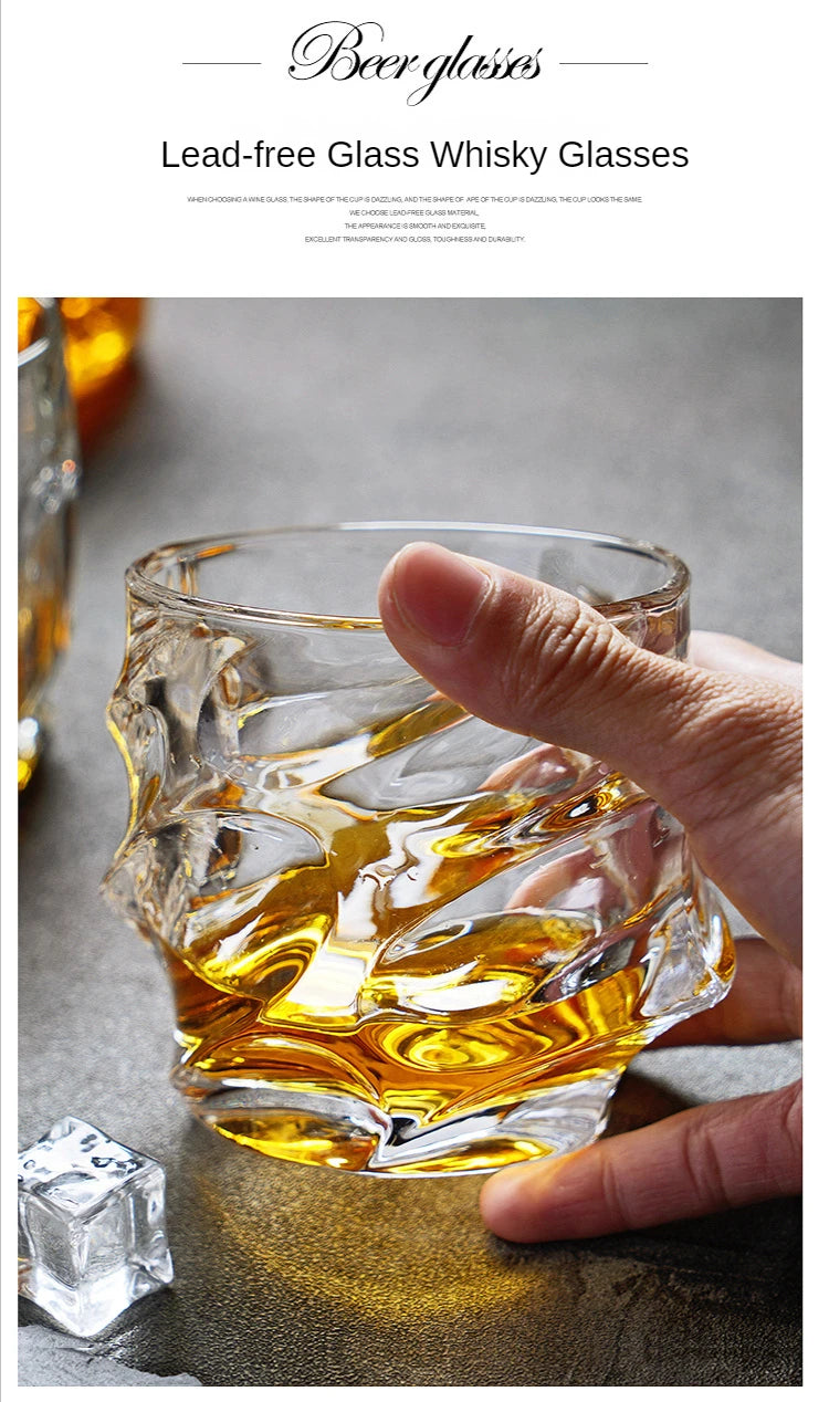 Whiskey Glass Cup Crystal Whisky Glasses Cups for Alcoho Drinking Scotch Bourbon Whisky Cognac Vodka Gin Tequila Rum Home Bar