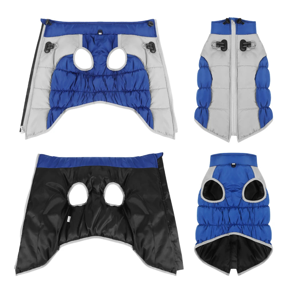 Vestiti Warm Big Dog Clothing Waterproof Pet Big Dog Jacket Winter Dog Pet Clothing French Bulldog Golden Retriever Ropa Perro XL-6XL