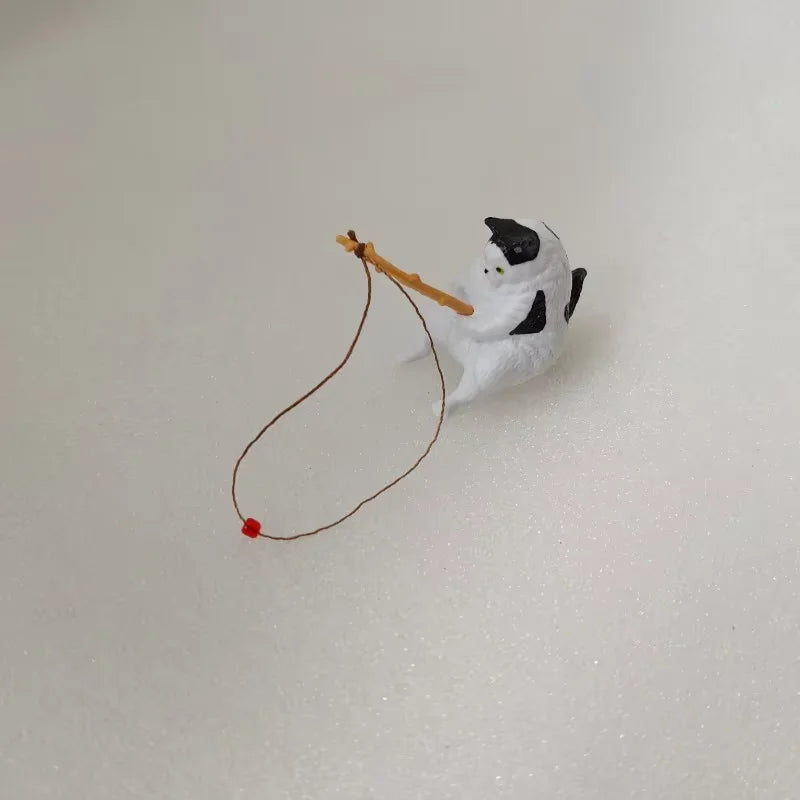 Small  Fishing  Cat Creative Aquarium  Decoration Aquarium  Accessories Fish Tank Accessories Aquarium Accessories Decoracion