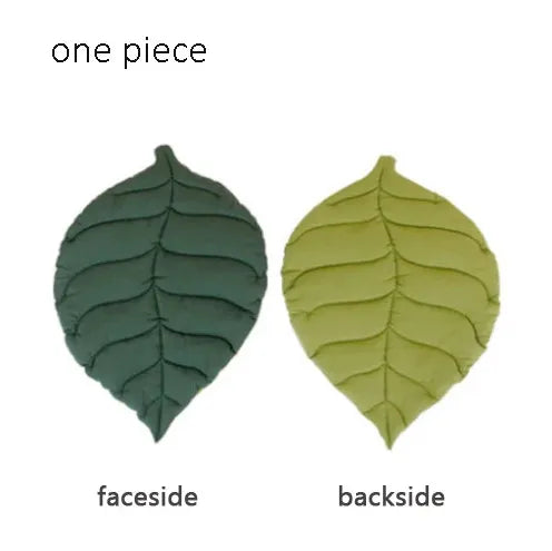 Tappetini Cat Bed Mats Soft Cotton Leaf Shaped Kitten Cat Puppy Dog Bed Mat Sleep Blanket Home Pets Double Sided  Pad Floor Rugs Washable