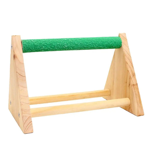 Posatoio Portable Lightweight Wood Parrots Perch Tabletop Bird Grinding Stand for Macaws Parrot Bird Perch Stand Bird Grinding Toy