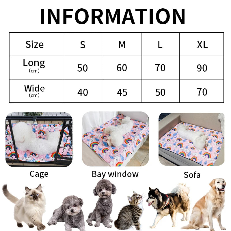 Tappetini Washable Pet Pee Pad Pet Diaper Mat Reusable Mats for Dogs Dog Bed Urine Washable Dog Training Pad Four Seasons Pet Mat Urine