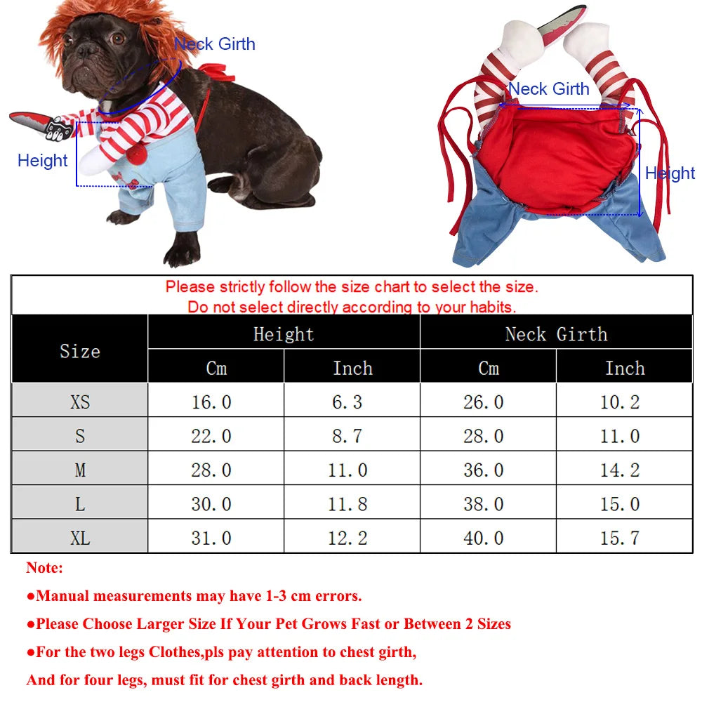 Vestiti Halloween Funny Dog Clothes for Small Medium Dogs Cats Party Dressed Up Cosplay Costumes Bulldog French Chihuahua Pet Outfits
