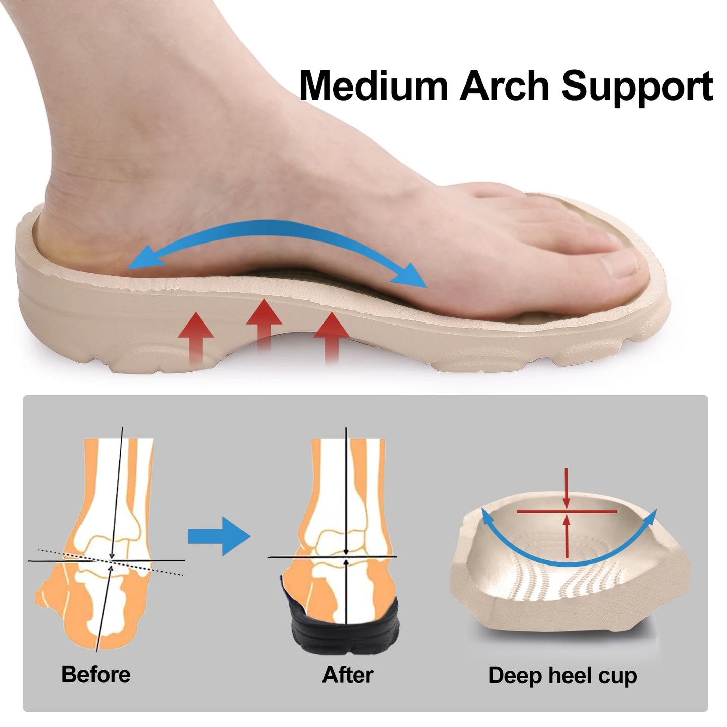 Shevalues Fashion Men Clogs Slippers Casual Hole Beach Sandals Outdoor Men Garden Shoes Summer Soft Sandals Home Bathroom Slides