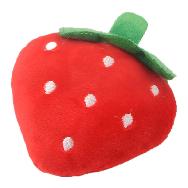Pet Toys Plush Squeaky Toy Bite-Resistant Clean Dog Chew Puppy Training Toy Soft Banana Bone Vegetable Fruit Pet Supplies DC05
