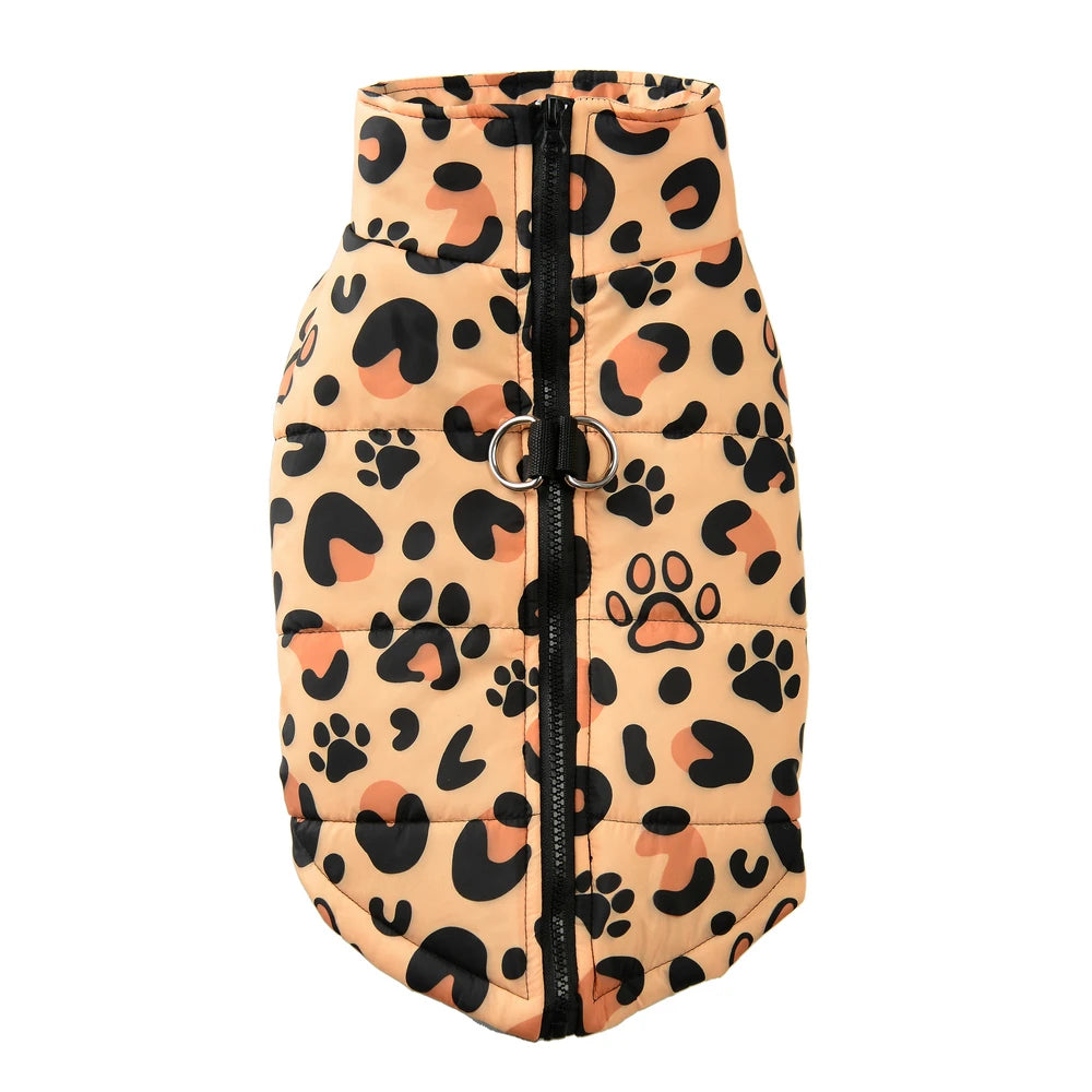Winter Dog Clothes for Small Medium Dogs Waterproof Warm Leopard Christmas Puppy Jacket Coat Chihuahua French Bulldog Outfits