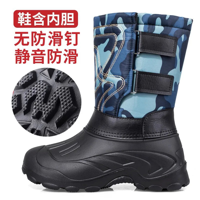 Stivali Waterproof Sneakers 2022 Outdoor Men Winter Boots Warm Activities Fishing Snow Work Boots Male Footwear Men Shoes Fishing Boots