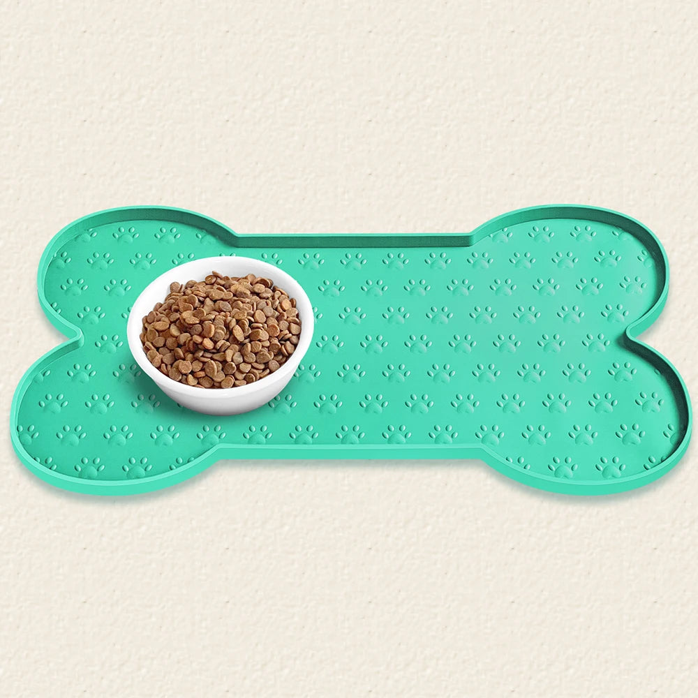 Tappetini Pet Feeding Mat Silicone Dog Food Mat Anti-Slip And Waterproof Dog Bowl Mat,Thickened Dog And Cat Mat For Food And Water