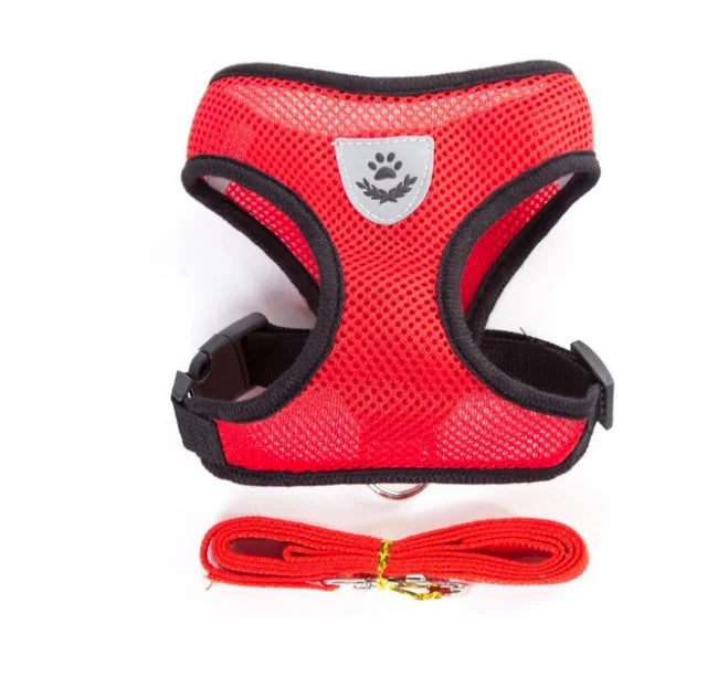 Vestiti Cat Dog Harness with Lead Leash Adjustable Vest Polyester Mesh Breathable Harnesses Reflective sti for Small Dog Cat accessories