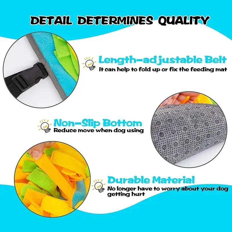 Tappetini Large Pet Foraging Mat Interactive Dog Toy Sniff and Treat Mat for Dogs Promote Stimulation Suitable for All Breeds Dog Mat Dogs