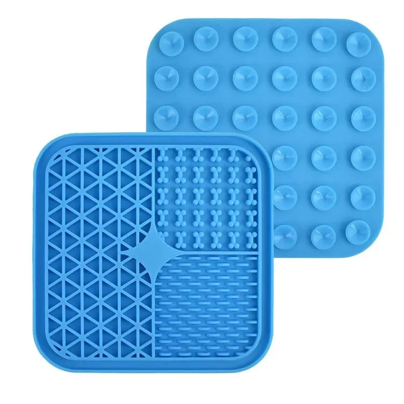 Tappetini Dog Licking Mat Slow Food Mat Drizzling Licking Pad Suction Cup Slow Food Mat Silicone Slow Food Mat Pet Dog Licking Mat