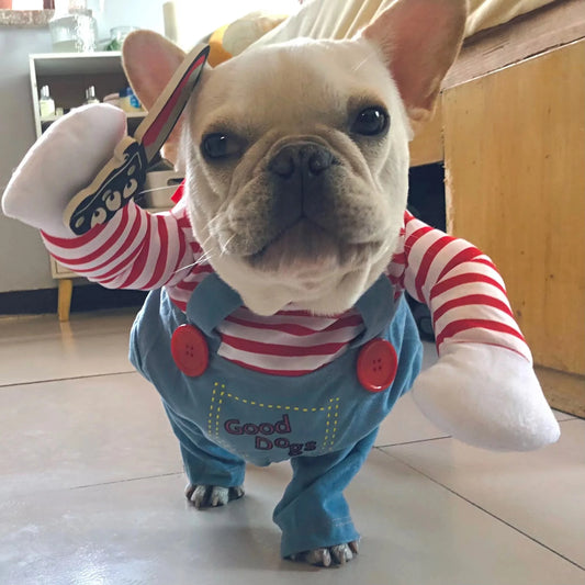Vestiti Halloween Funny Dog Clothes for Small Medium Dogs Cats Party Dressed Up Cosplay Costumes Bulldog French Chihuahua Pet Outfits