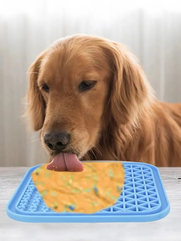 Tappetini Dog Licking Mat Slow Food Mat Drizzling Licking Pad Suction Cup Slow Food Mat Silicone Slow Food Mat Pet Dog Licking Mat
