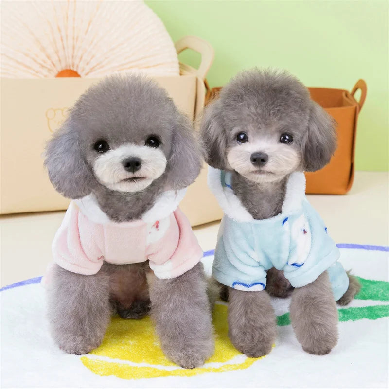 Winter Warm Fleece Pet Dog Jumpsuit for Small Medium Dogs Puppy Cat Pajamas Coat Chihuahua Clothes Pets Costume Yorkie Outfits