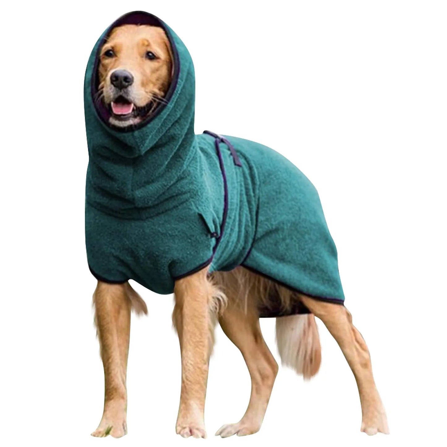 Vestiti Pullover Pet Clothing Velvet Dog Thickened Warm Hooded Solid Color Dog Clothing
