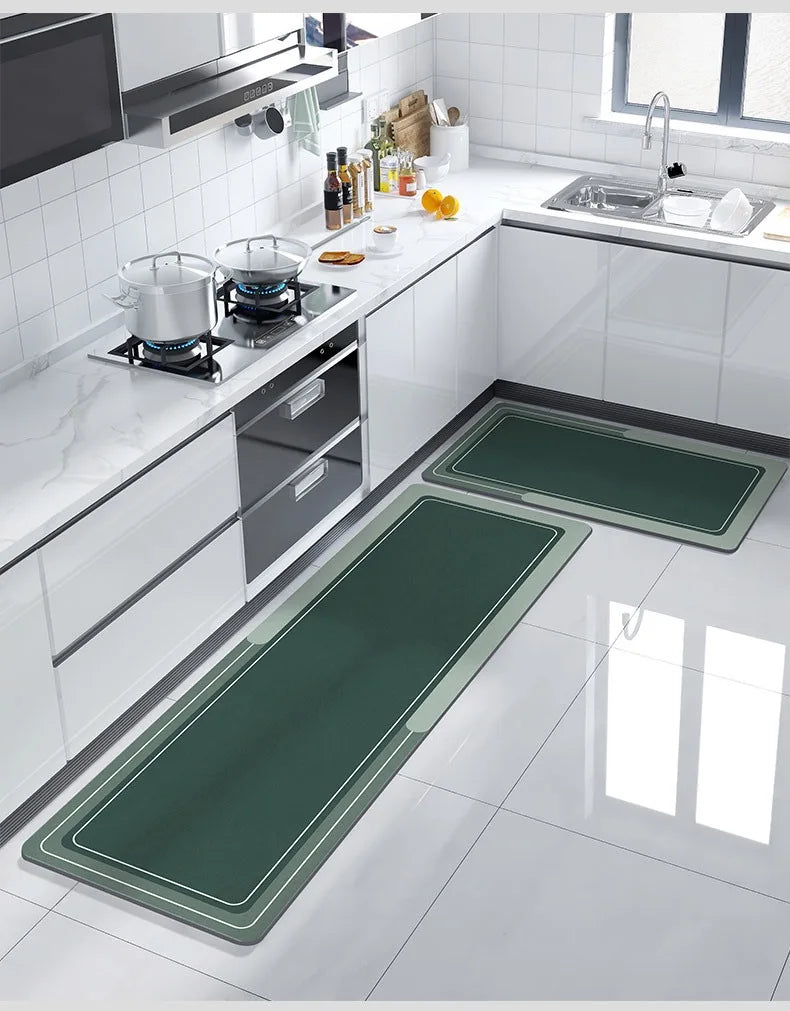 Simple diatom mud kitchen floor mat absorbent non-slip mat can be scrubbed dirty wear-resistant door mat quick dry mat