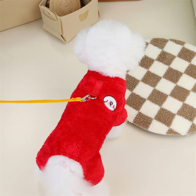 Winter Warm Fleece Pet Dog Jumpsuit for Small Medium Dogs Puppy Cat Pajamas Coat Chihuahua Clothes Pets Costume Yorkie Outfits
