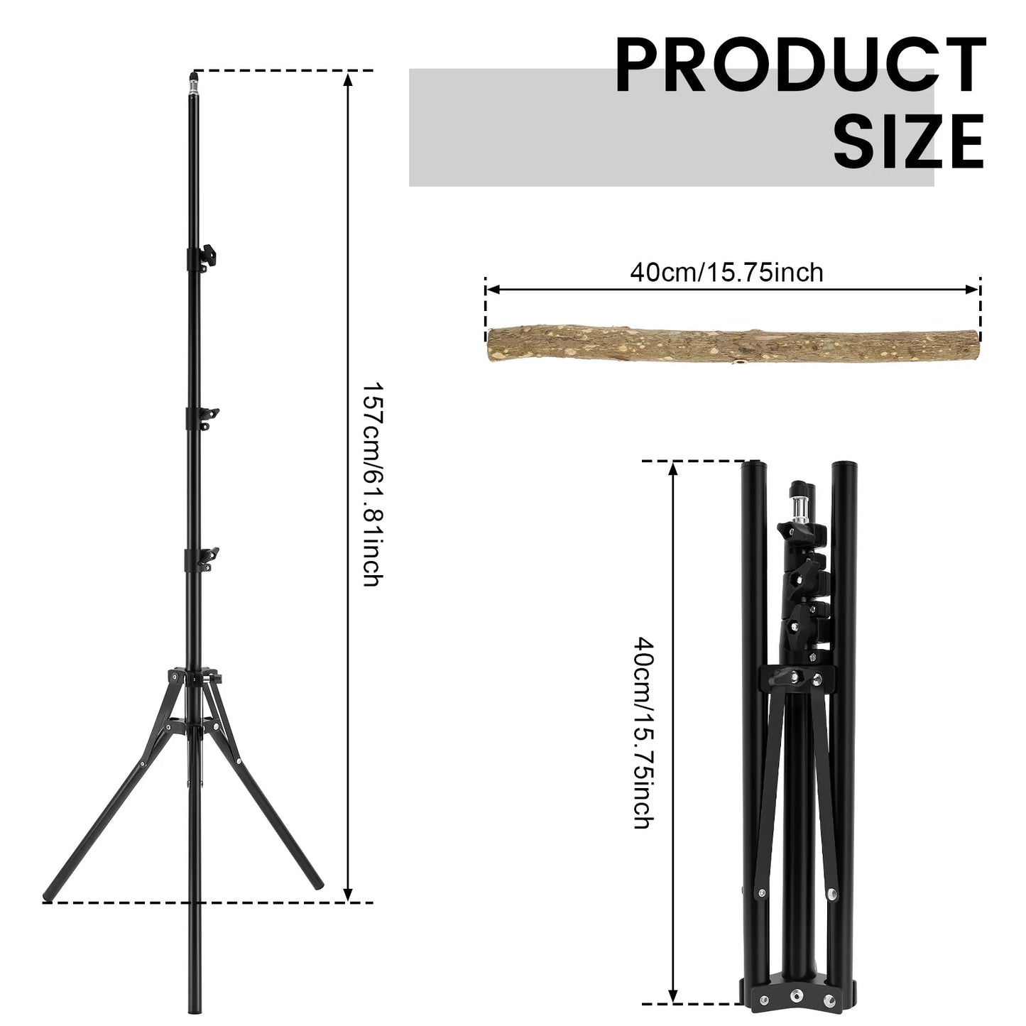 Stand Height Adjustable Bird Perch Toys Indoor Outdoor Versatile Bird Parrot Play Training Station Pole Wood Bird Training Perch