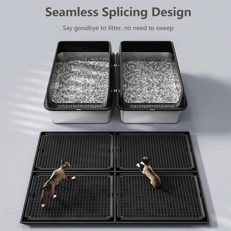 Tappetini Pet Cat Litter Mat Waterproof Double Layer Mats Pet Litter Box Mat Clean Pad Products For Cats Accessories Pet Clean Supplies