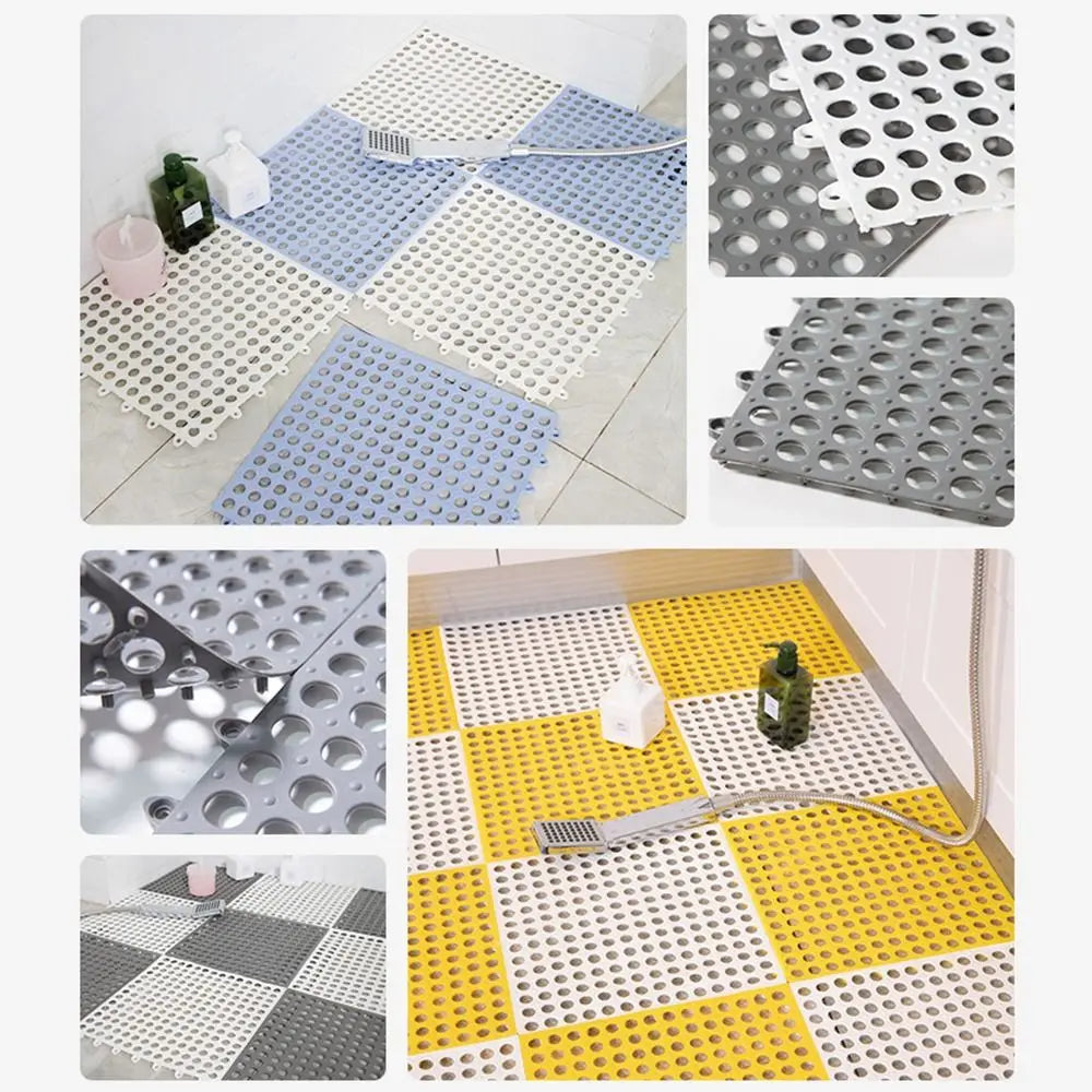 Tappetini TPE Anti-slip Splice Toilet Ground Mat Bathroom Carpet Pet Cage Floor Mat Rabbit Foot Mat