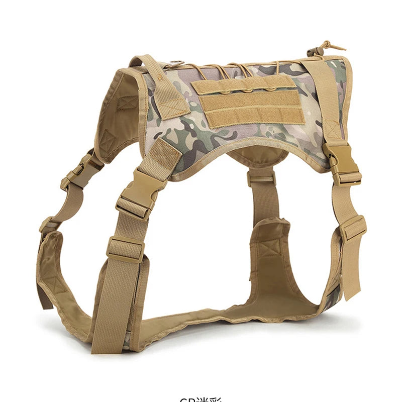 Tactical Dog Harness Military Pet German Shepherd  Pet Training Vest Dog Harness and Leash Set for Small Medium Large Dogs