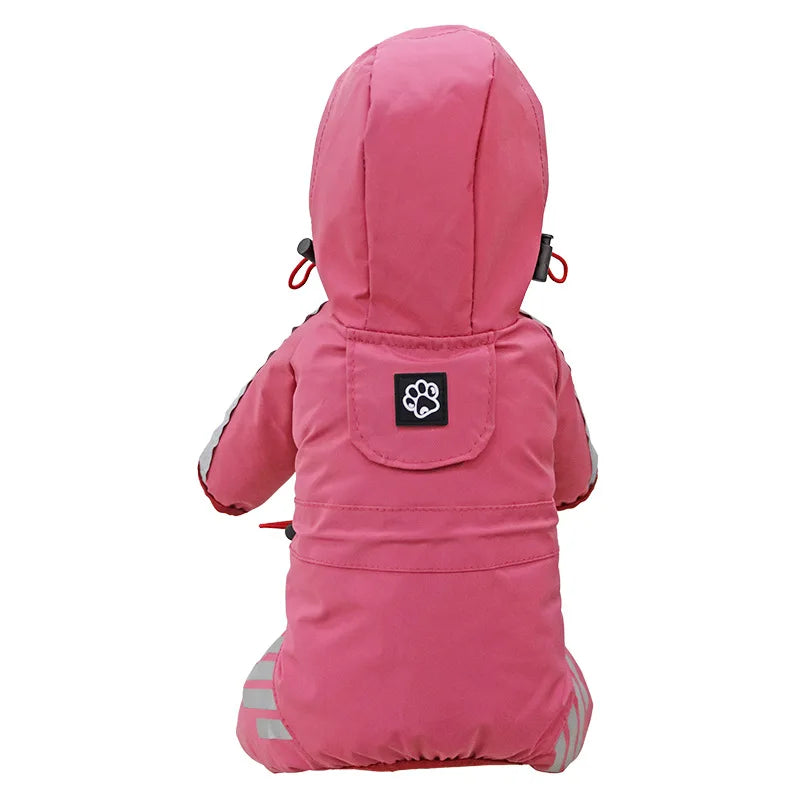 Waterproof Pet Clothes PU Dog Raincoat with Hood for Small Medium Dogs Cats Jacket Chihuahua Hoodie Poodle Pug Jumpsuit Outfits