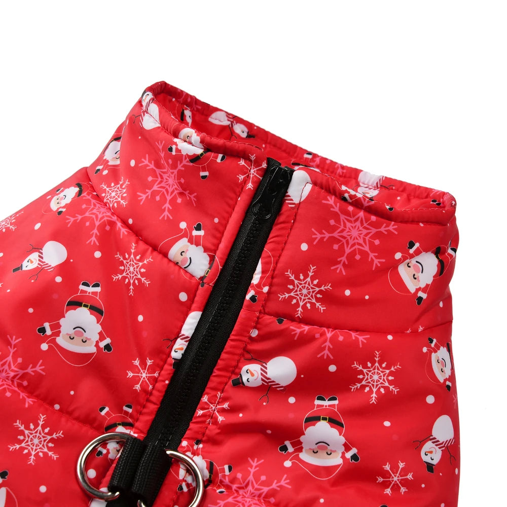 Winter Dog Clothes for Small Medium Dogs Waterproof Warm Leopard Christmas Puppy Jacket Coat Chihuahua French Bulldog Outfits
