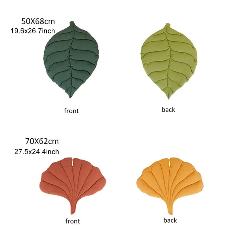 Tappetini Cat Bed Mats Soft Cotton Leaf Shaped Kitten Cat Puppy Dog Bed Mat Sleep Blanket Home Pets Double Sided  Pad Floor Rugs Washable