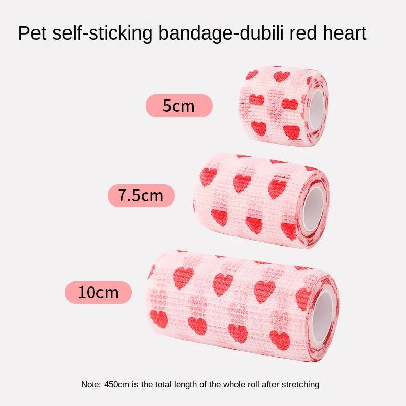 Self-adhesive Elastic Bandage For Pet Nonwoven Bandage Cover Protector Dog Outdoor Retractable Sports Tape Self Adherent Bandage