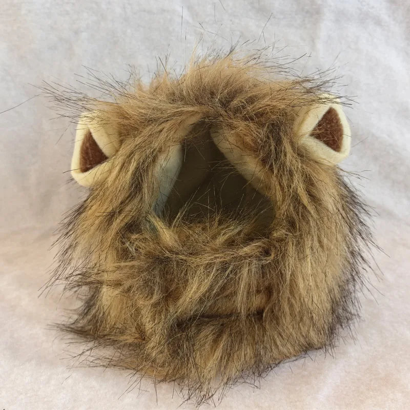 Vestiti New Cute Funny Pets Clothes Cap Cute Cat Wig Lion Mane Costume Cosplay Kitten Dog Hat with Ears Fancy Party Supplies