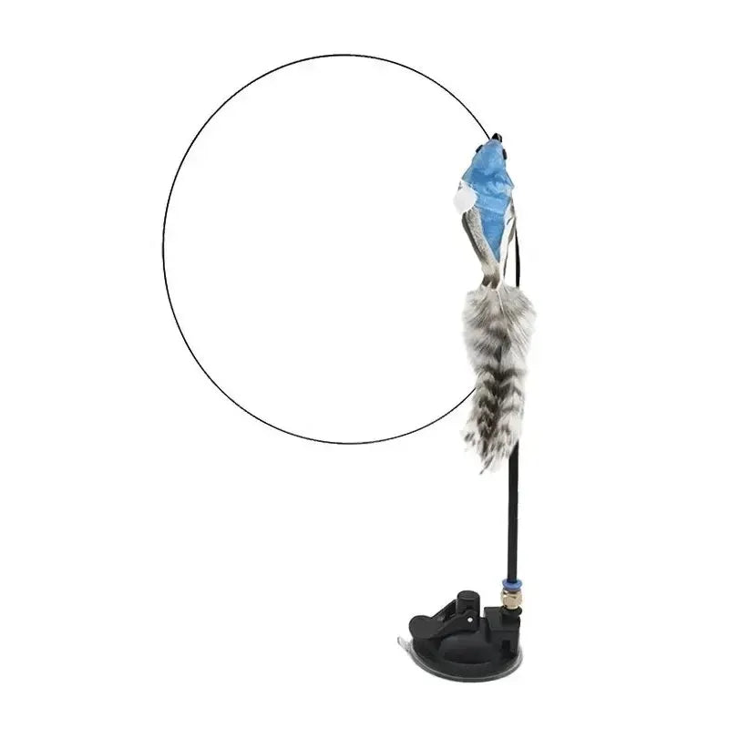 Simulation Bird Interactive Cat Toys Funny Feather Bird with Bell Cat Stick Toy for Kitten Playing Teaser Wand Toys Cat Supplies