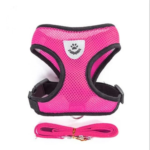 Vestiti Cat Dog Harness with Lead Leash Adjustable Vest Polyester Mesh Breathable Harnesses Reflective sti for Small Dog Cat accessories