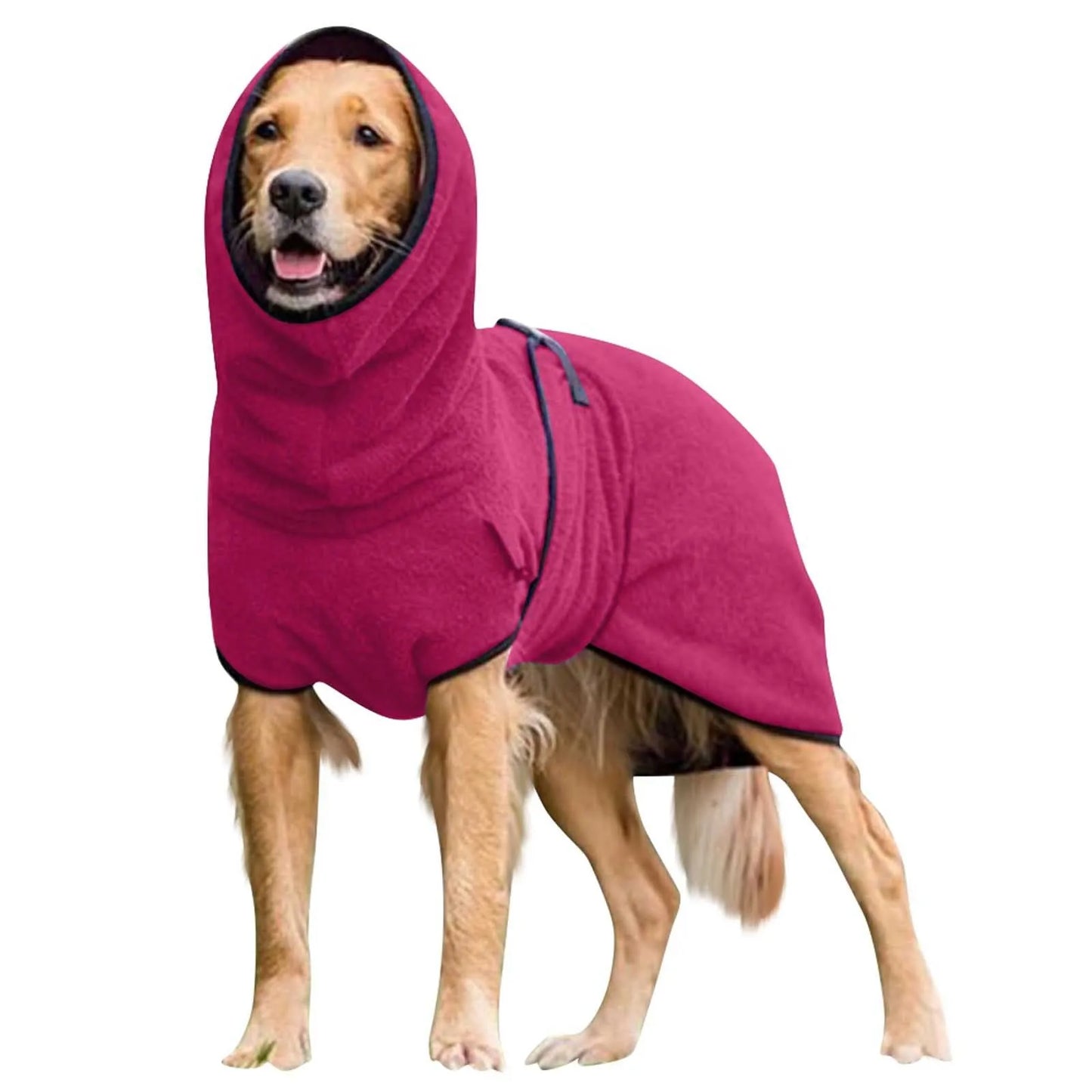 Vestiti Pullover Pet Clothing Velvet Dog Thickened Warm Hooded Solid Color Dog Clothing