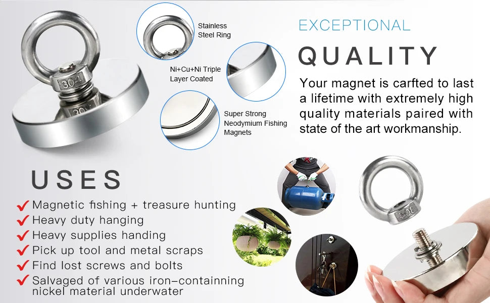 Super Imans Strong Super Powerful Neodymim Imans N52 Iman Ima Neomidim Fishing Imans  Neomidim Imans Search Hook