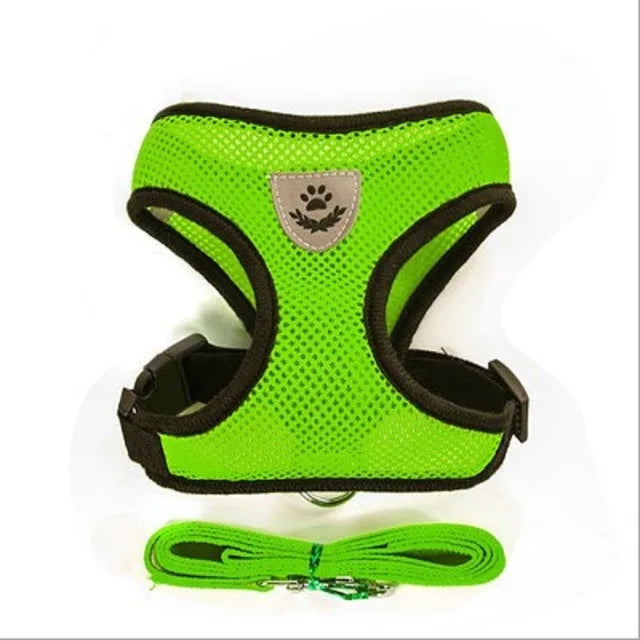 Vestiti Cat Dog Harness with Lead Leash Adjustable Vest Polyester Mesh Breathable Harnesses Reflective sti for Small Dog Cat accessories