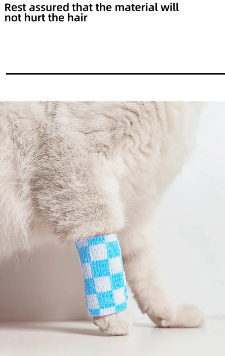 Self-adhesive Elastic Bandage For Pet Nonwoven Bandage Cover Protector Dog Outdoor Retractable Sports Tape Self Adherent Bandage