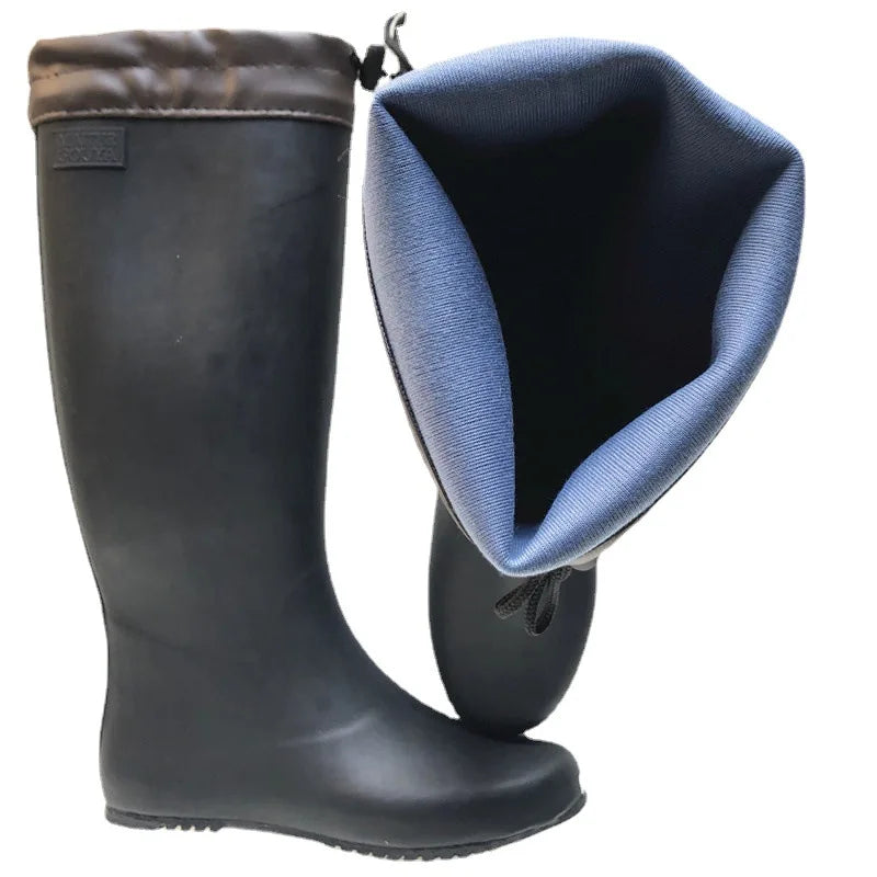 Stivali da pesca Soft Foldable Waterproof Fishing Boots Rain Boots High Tops Lightweight Rubber Water Wading Shoes Wader Fishing Goods Aqua Shoes