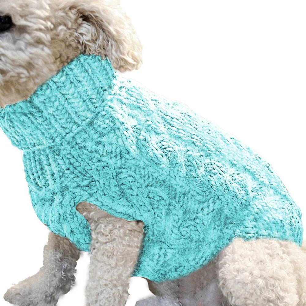 Vestiti New Pet Small Pet Dog Clothes Sweater Fashion Autumn Winter Solid Fried Dough Twists Knitting Warm Comfort Clothing
