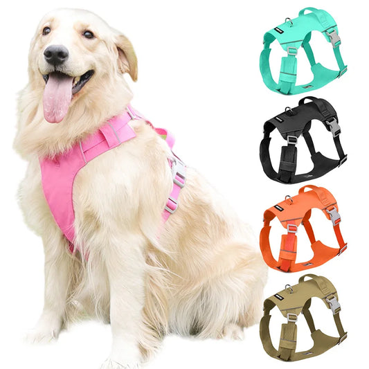 Pettorina Dog Harness Upgraded Nylon Waterproof Tactical Vest for Small Medium Large Dogs Reflective Dog Harnesses Pet Dogs Accessoires