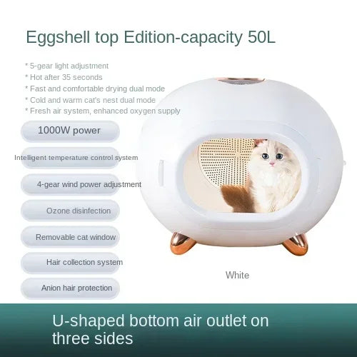 001-Box Asciugatrice Professionale Cani Gatti, Ioni, 20-45°C, Silenziosa⚠️