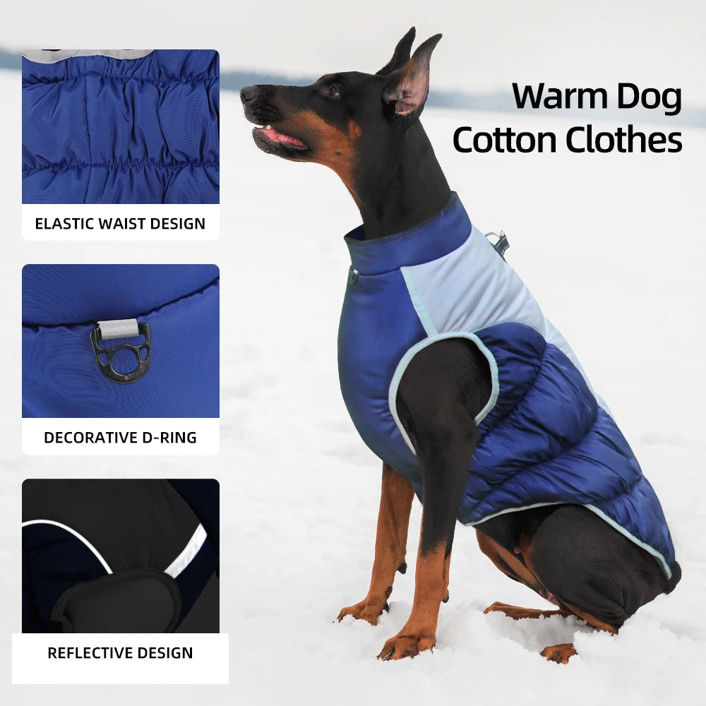 Vestiti Warm Big Dog Clothing Waterproof Pet Big Dog Jacket Winter Dog Pet Clothing French Bulldog Golden Retriever Ropa Perro XL-6XL