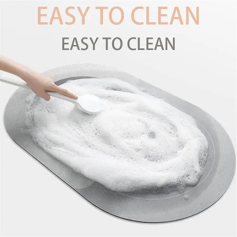 Simple diatom mud kitchen floor mat absorbent non-slip mat can be scrubbed dirty wear-resistant door mat quick dry mat