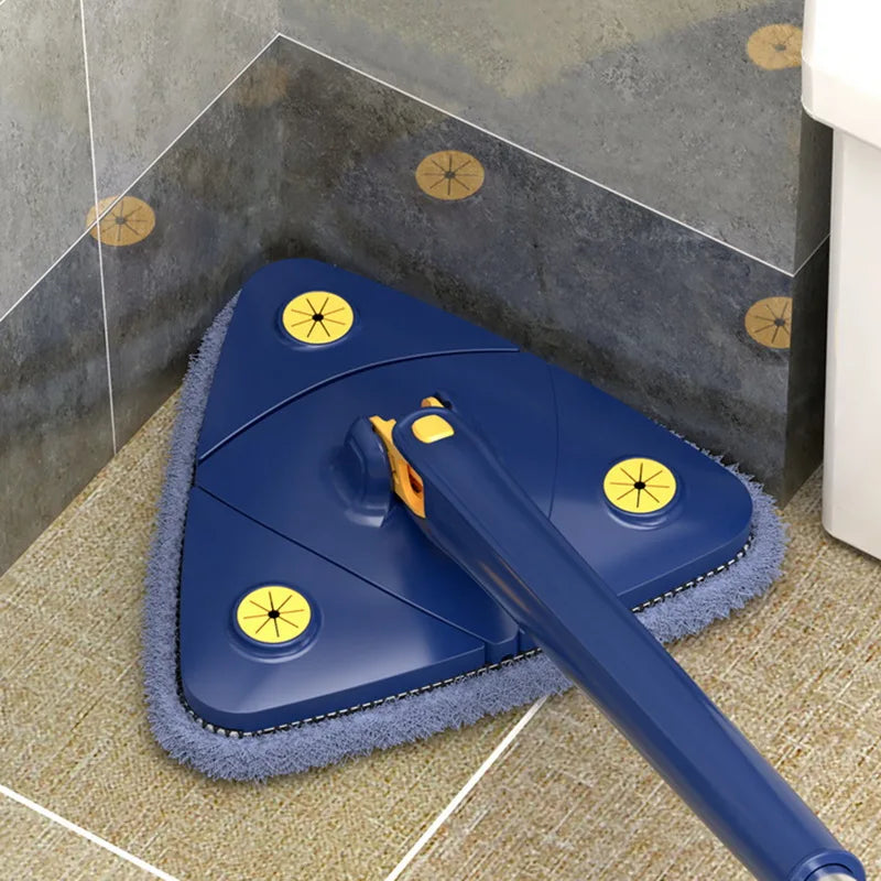 Triangular Mop Clean Tiles Extendable Triangle 360° Swivel Mop Floor Cleaning Squeeze Mops Self-spin Wall Ceiling Cleaning Tools