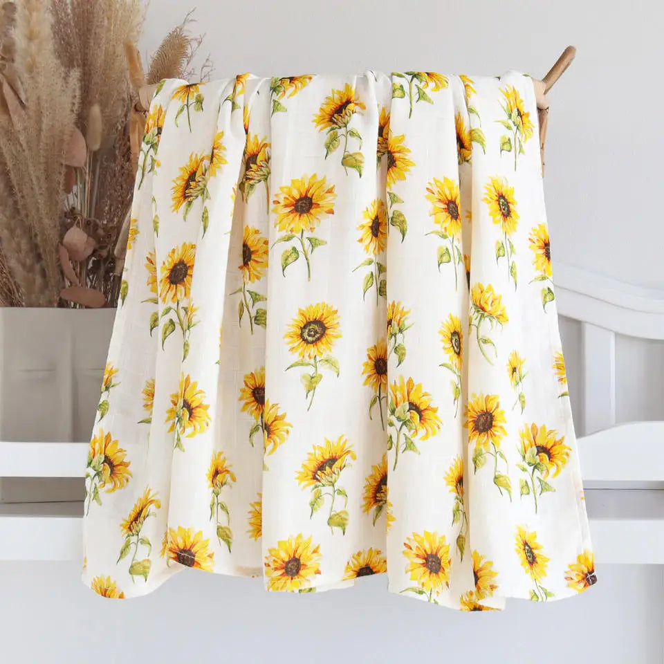 Teddy Bear Muslin Swaddle Baby Blanket Super Soft 70% Bamboo 30% Organic Cotton 2 Layers Infant Baby Swaddle Wrap Blanket