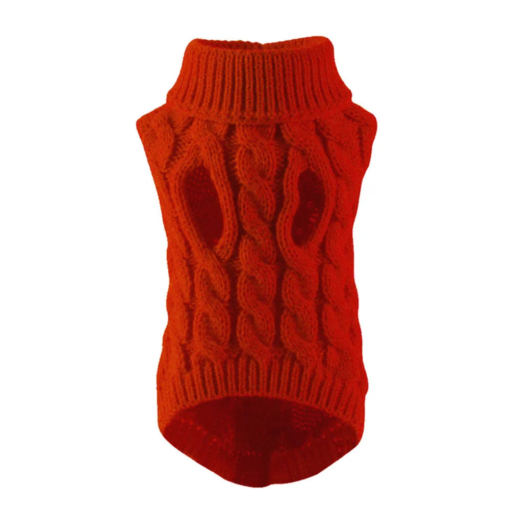 Vestiti New Pet Small Pet Dog Clothes Sweater Fashion Autumn Winter Solid Fried Dough Twists Knitting Warm Comfort Clothing