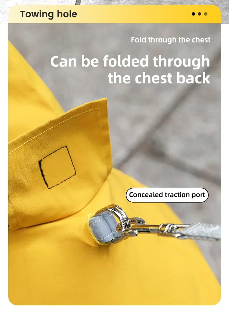 Pet Dog Waterproof Raincoat Jumpsuit Reflective Rain Coat Sunscreen Dog Outdoor Clothes Jacket for Small Medium Dog Pet Supplies