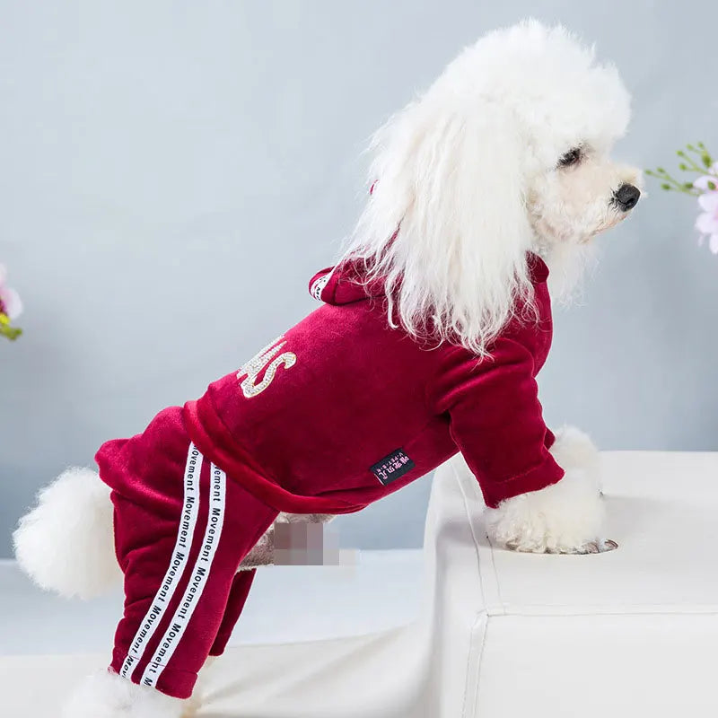 Vestiti Pet Dog Jumpsuit Spring Autumn Warm Clothing For Small Dog Clothes Velvet Pajamas Kitten Puppy Pullover Chihuahua Costume Coat